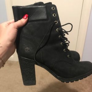 Timberland Glancy 6” Boots with 3” Heel size 8